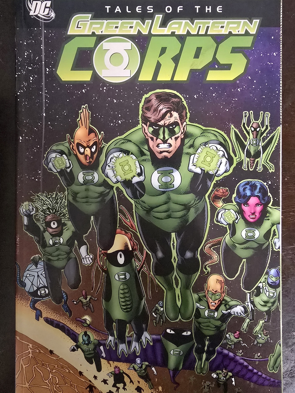 DC Comics Green Lantern Corps Comic Book Cover - Green, Black, Purple, Pink